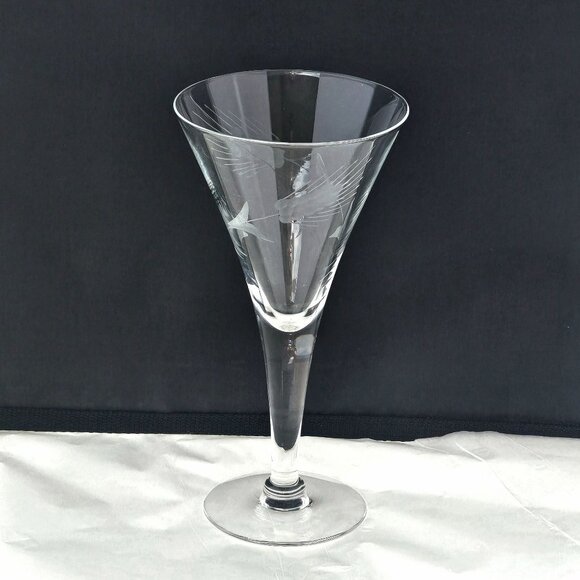 2 Javit Fine Wheat Wine Water Goblet 7.5" cut glasses midcentury 50s made in USA - Picture 5 of 8
